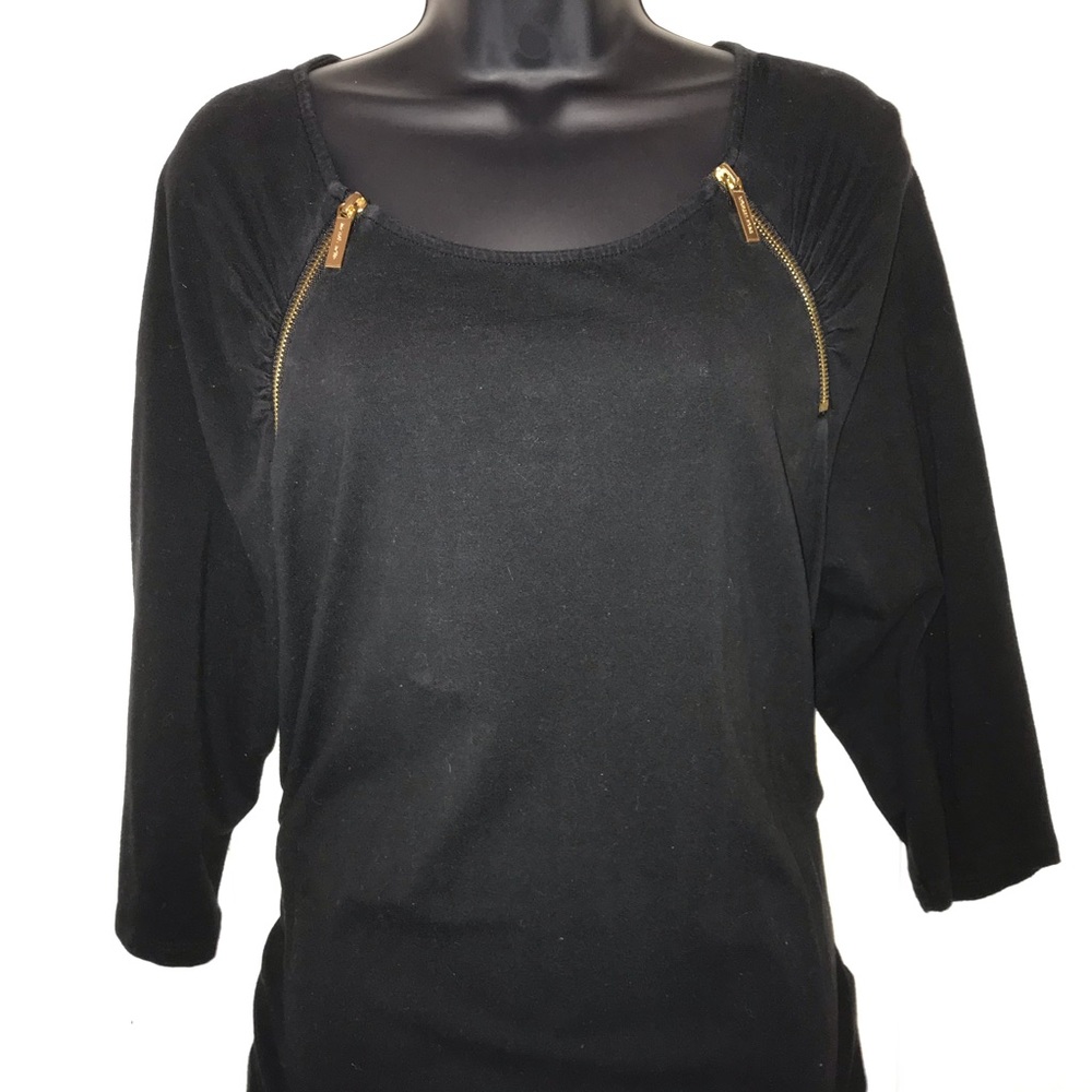 Michael Kors cotton three-quarter sleeve top.